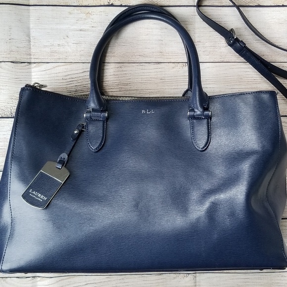 ralph lauren double zip satchel